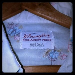 Vintage men's wrangler western shirt M long tail